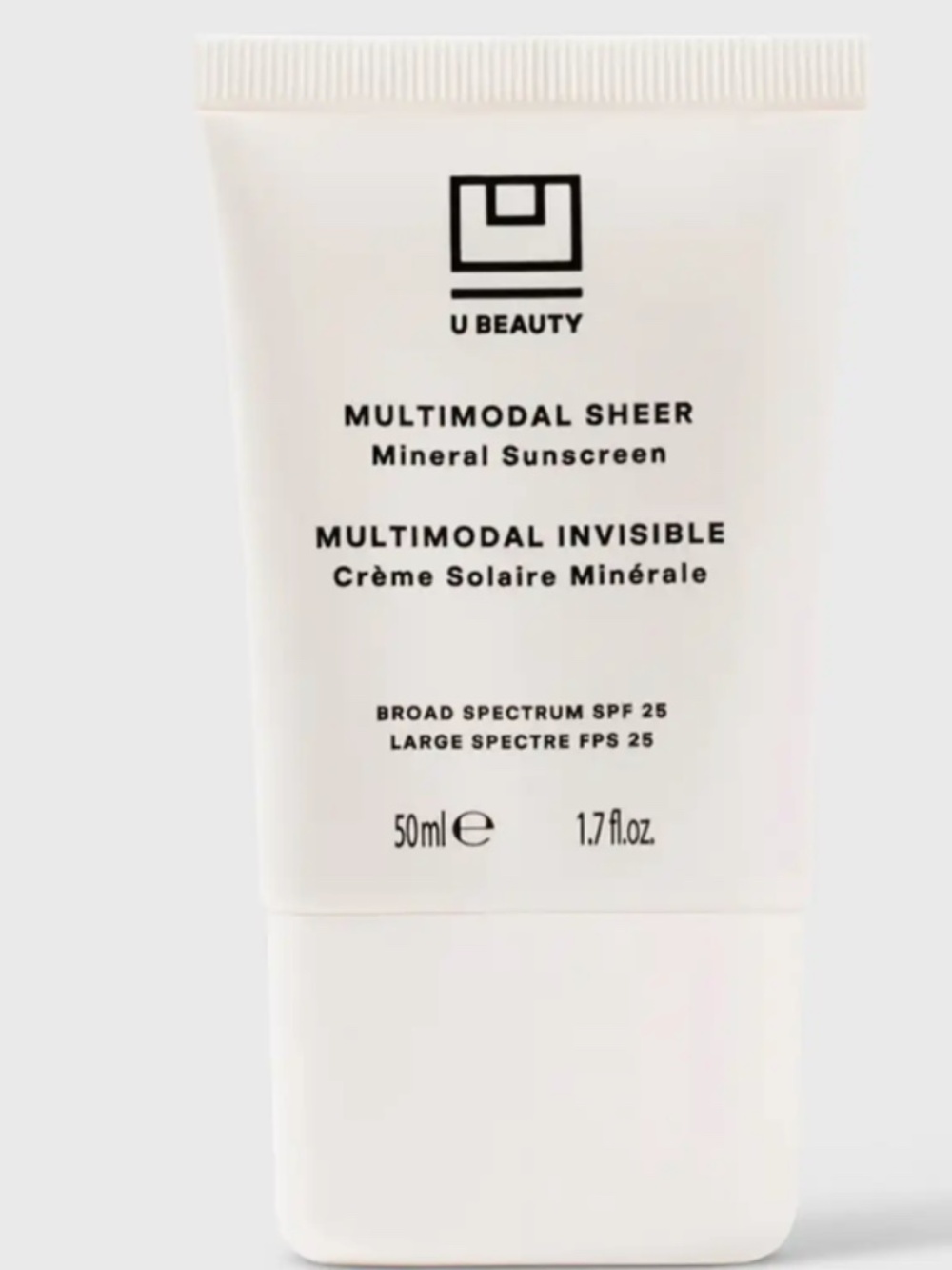 U Beauty Multimodal Sheer Mineral Sunscreen SPF 25 50ml 1.7oz New Sealed